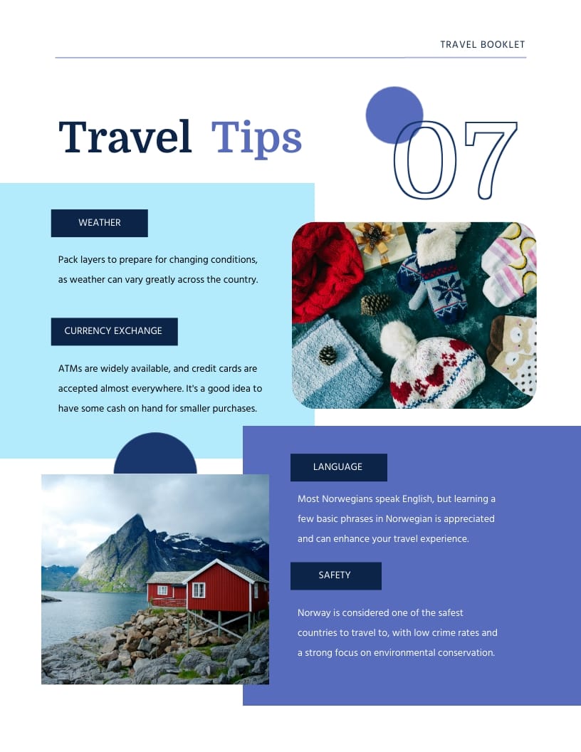 Norway Travel Booklet Template - Slide 7 Norway Travel Booklet Template - Slide 7