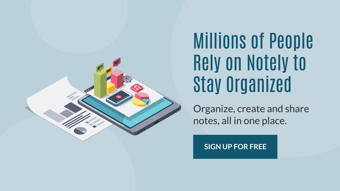 Notely Stay Organized Wide Template