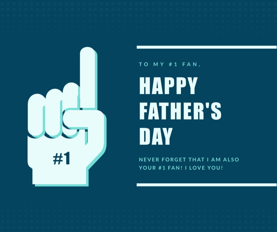 Number 1 Fathers Day Facebook Post Template