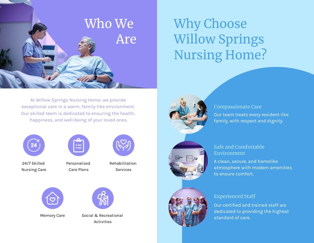 Nursing Home Brochure Template - Slide 2 Nursing Home Brochure Template - Slide 2