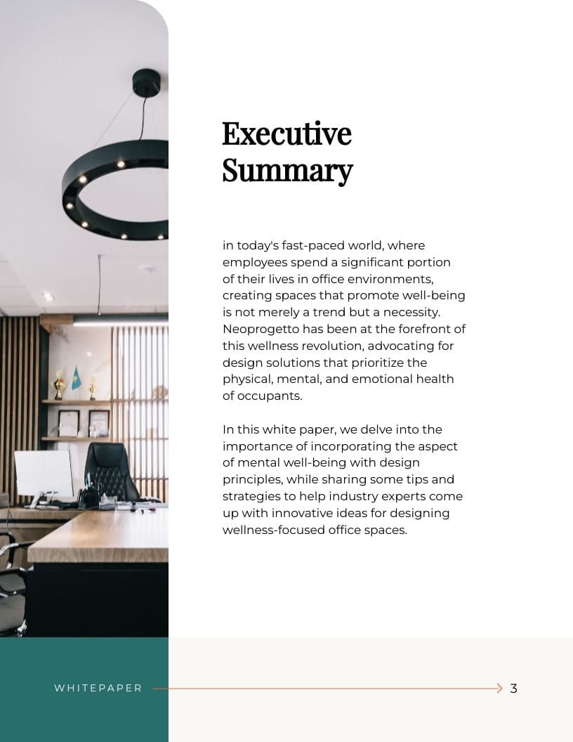 Office Interior Design White Paper Template | Visme