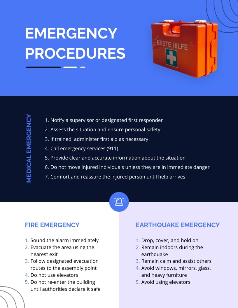 One Page Safety Training Manual
