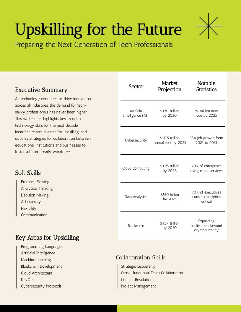 One Page White Paper Template