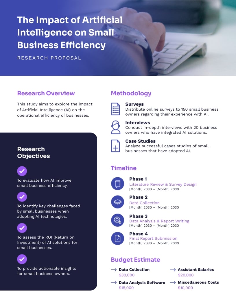 One Pager Research Proposal Template