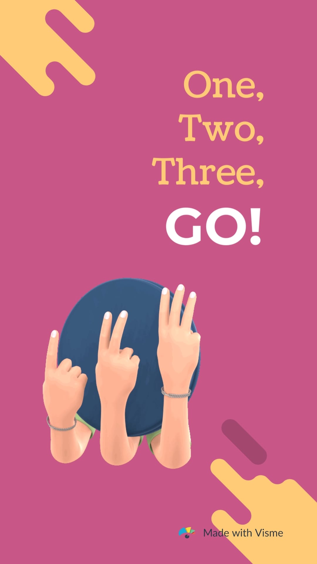 One Two Three Go Vertical Template