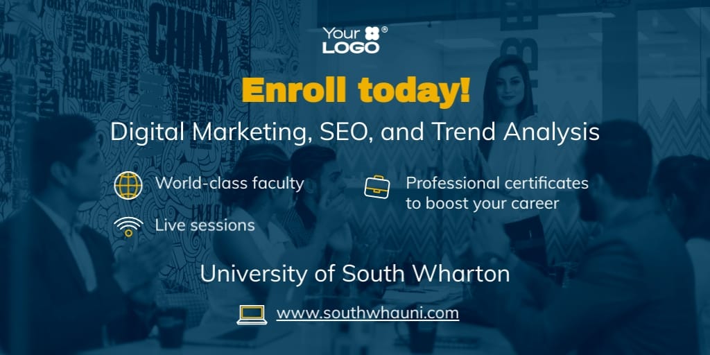 Online Course Promo Twitter Ad Template