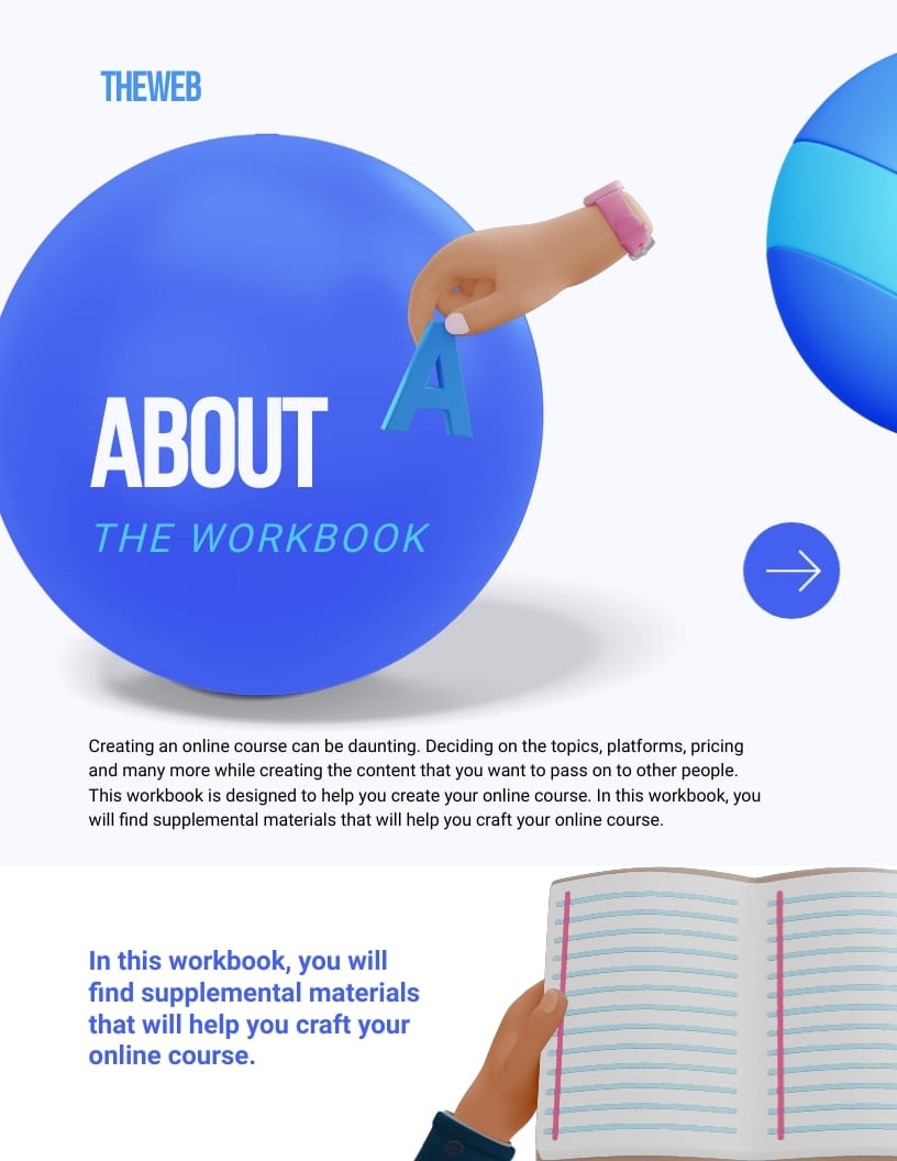 Online Course Workbook Template - Slide 3 Online Course Workbook Template - Slide 3