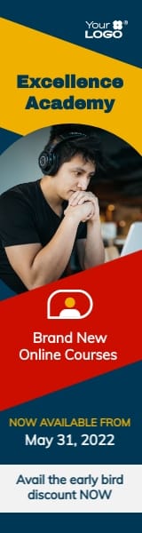 Online Courses Platform Wide Skyscraper Template