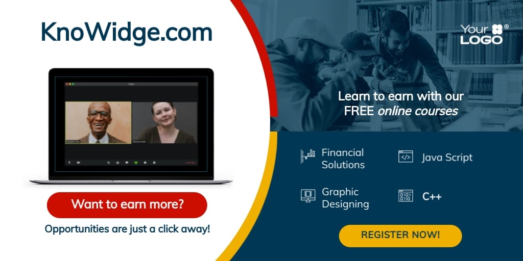 Online Courses Website Twitter Ad Template