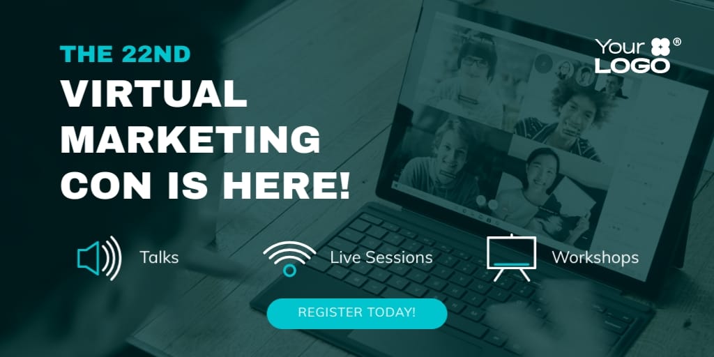 Online Marketing Conference Promo Twitter Ad Template