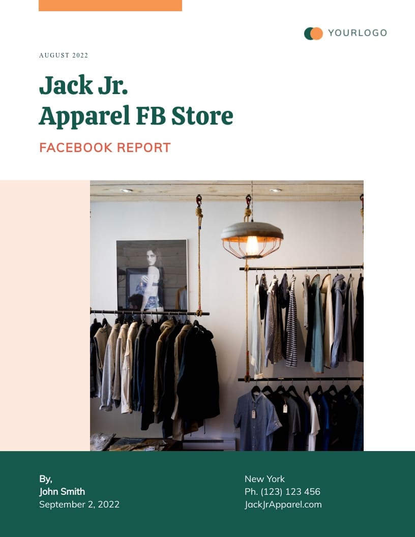 Online Store Facebook Report Template