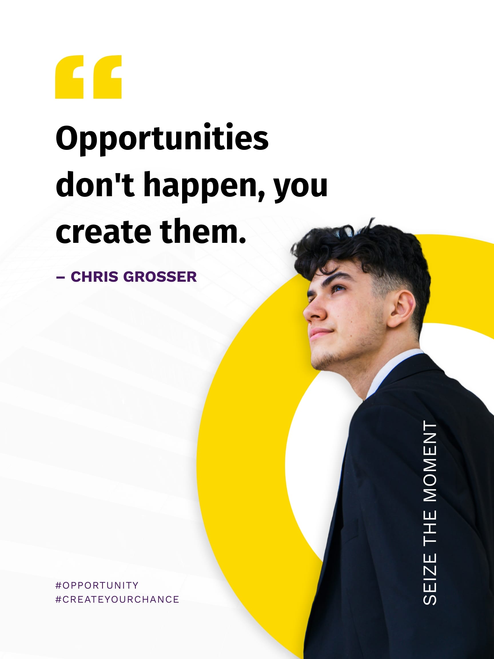 Opportunity Inspirational Quote Poster Template