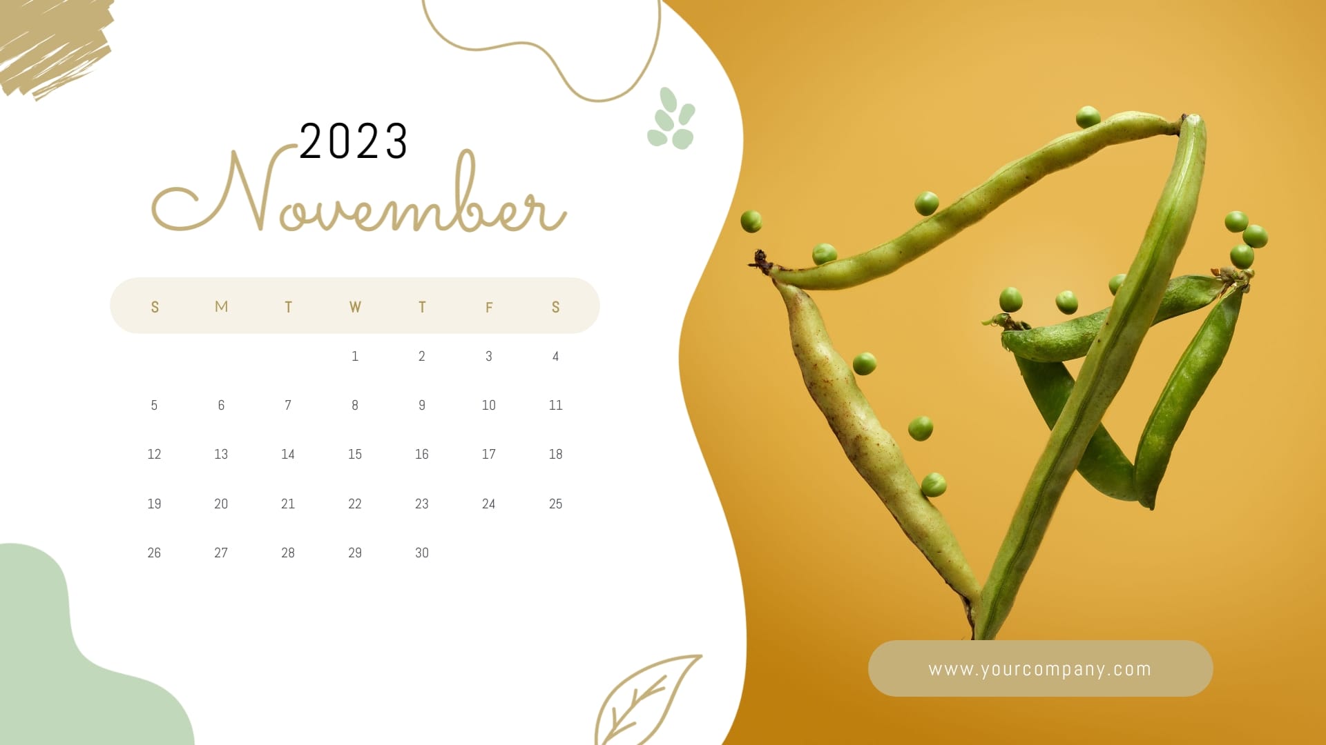 Organic Food Company Calendar Template - Slide 12 Organic Food Company Calendar Template - Slide 12