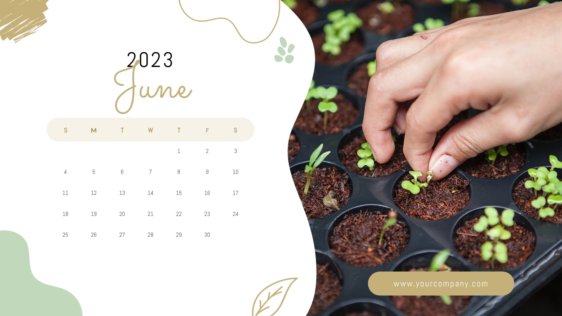 Organic Food Company Calendar Template - Slide 6 Organic Food Company Calendar Template - Slide 6