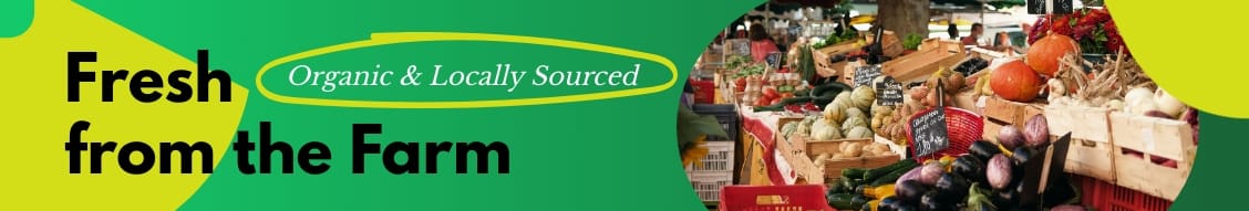 Organic Food Market LinkedIn Header Template
