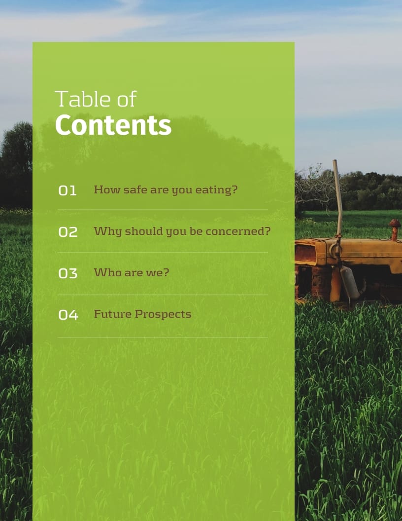 Organic Food Products Promotion White Paper