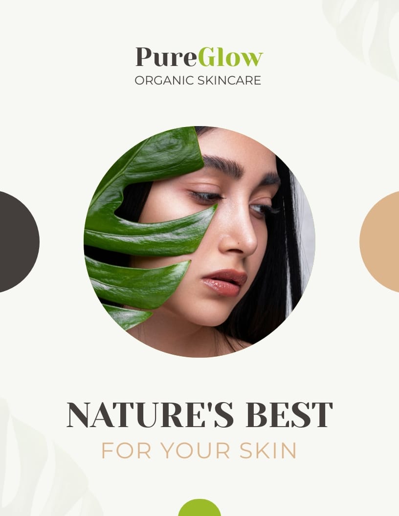 Organic Skincare Brand Press Kit Template