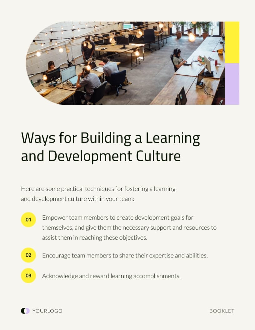 Organizational Development Booklet Template - Slide 5 Organizational Development Booklet Template - Slide 5