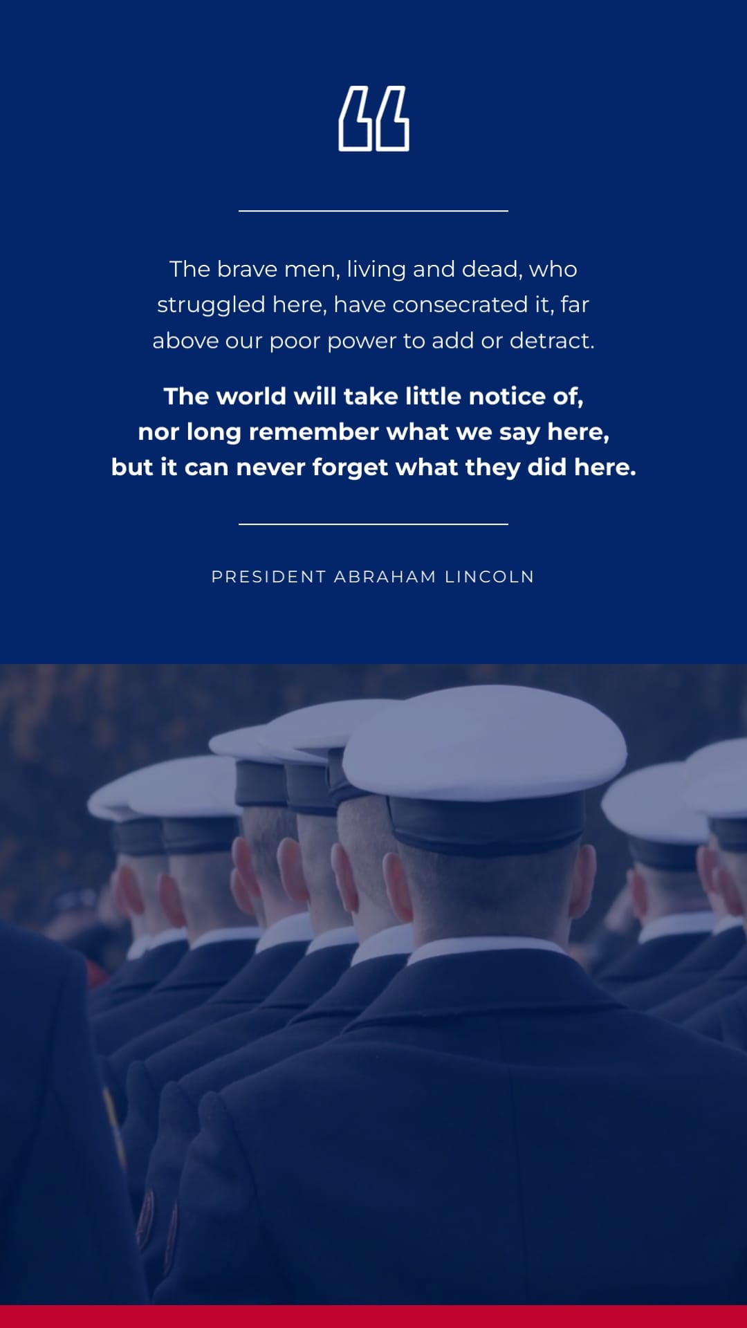 Our Brave Men Veterans Day Greeting Card Vertical Template
