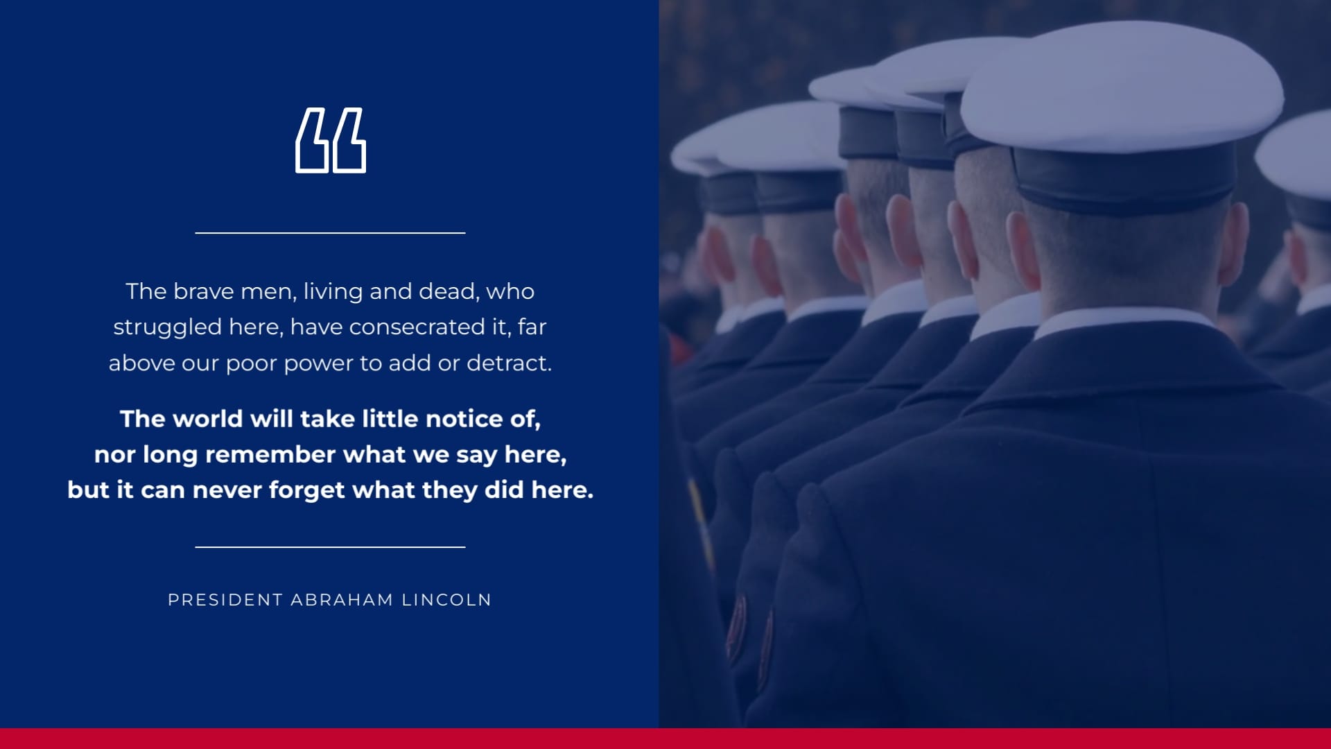 Our Brave Men Veterans Day Greeting Card Template