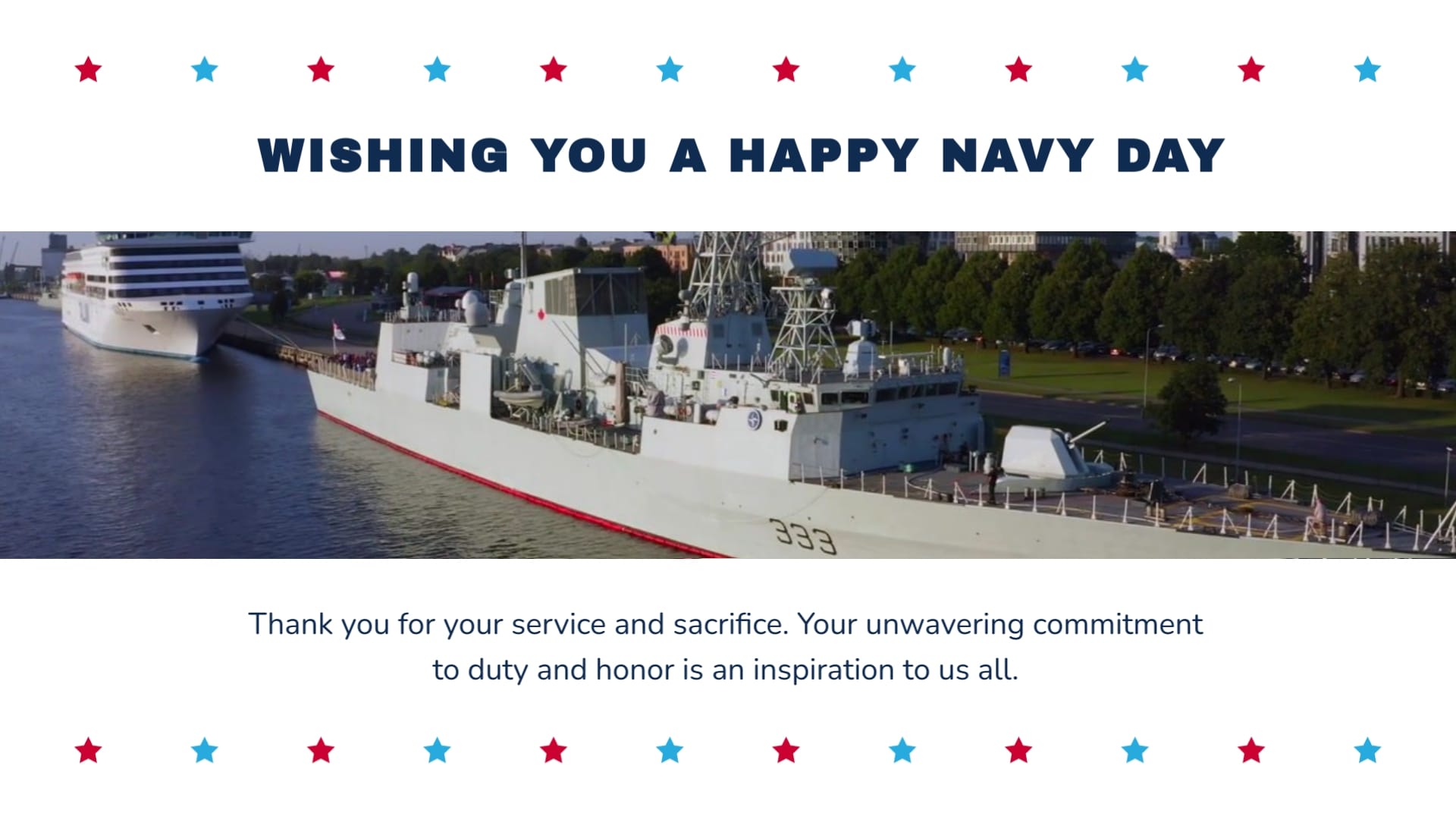PR Navy Day Greeting Card Template