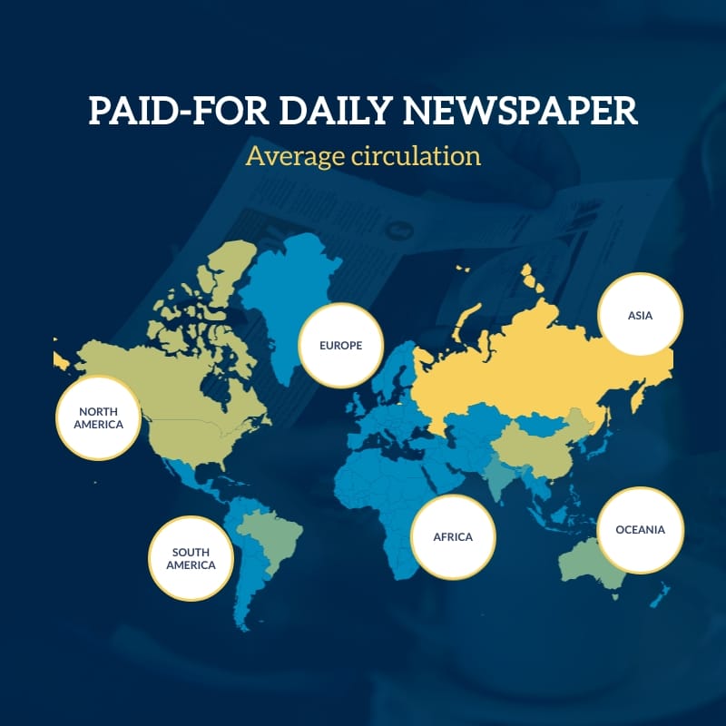Paid For Daily Newspaper Map Square Template