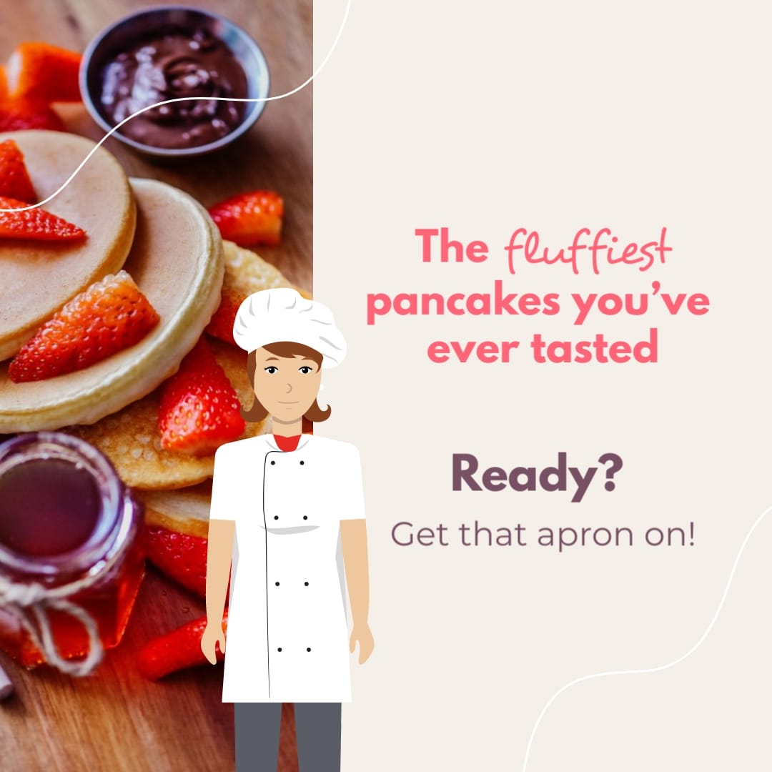 Pancake Recipe Facebook Video Ad Square Template