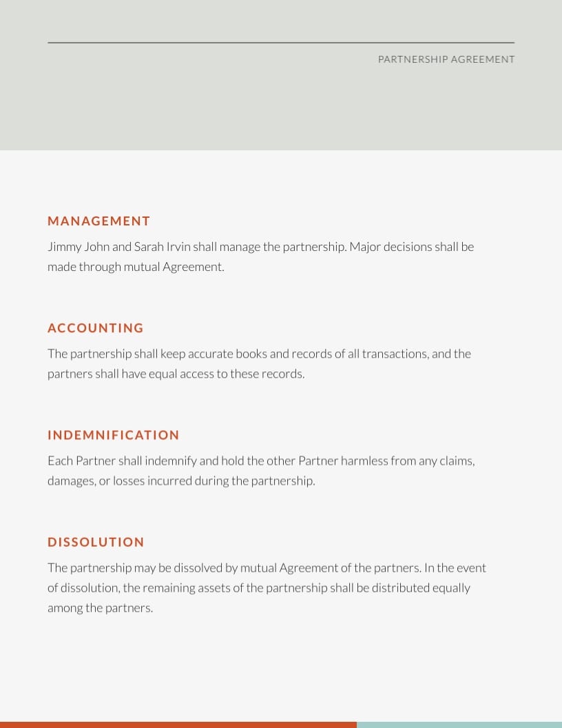 Partnership Agreement Template - Slide 3 Partnership Agreement Template - Slide 3