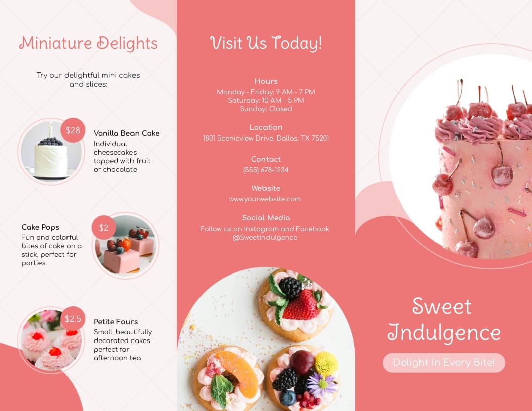 Pastry Brochure Template