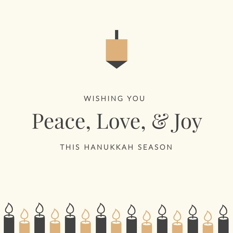 Peaceful Hanukkah Blog Graphic Medium Template