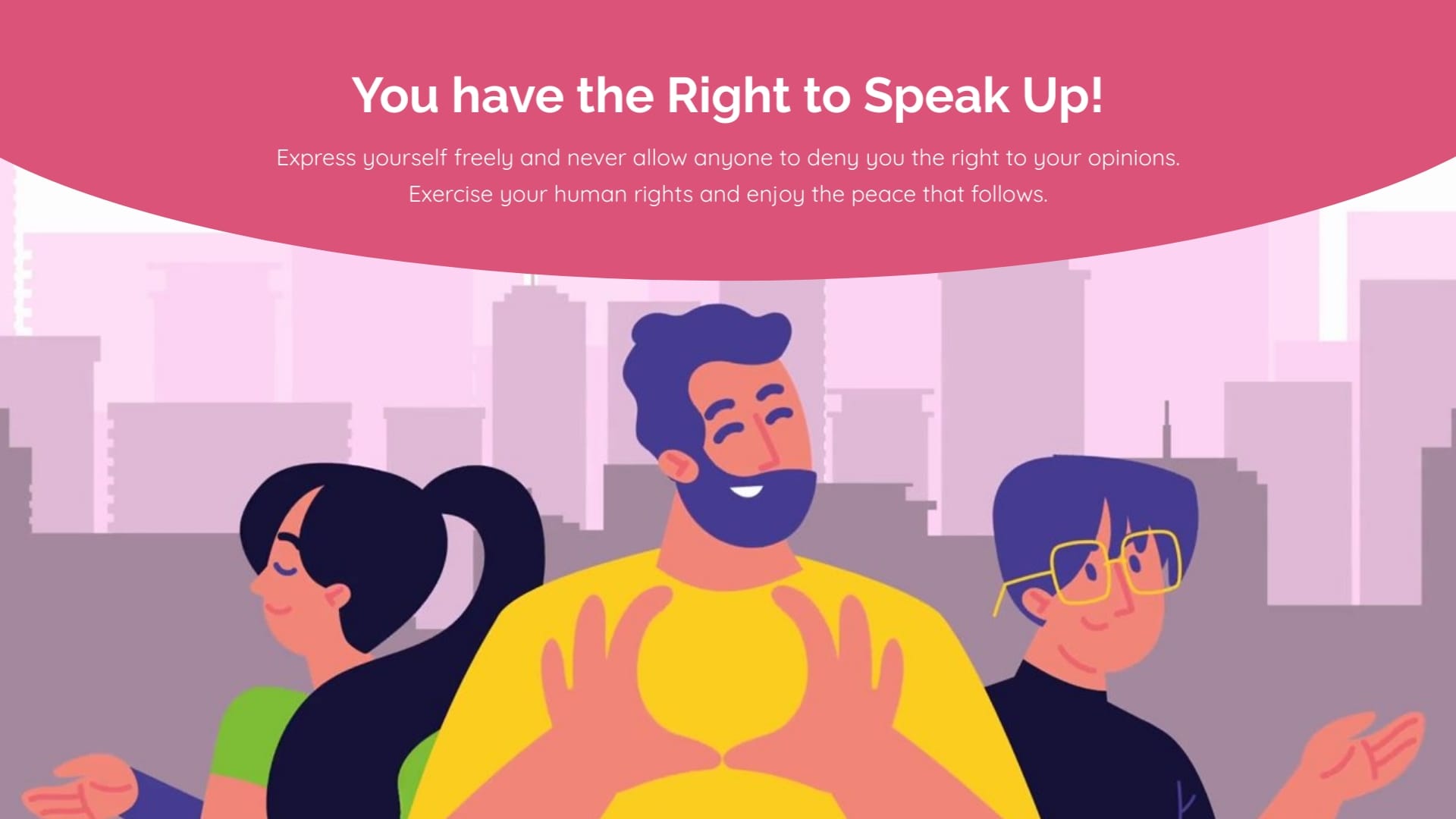 Peaceful Speech Human Rights Greeting Card Template