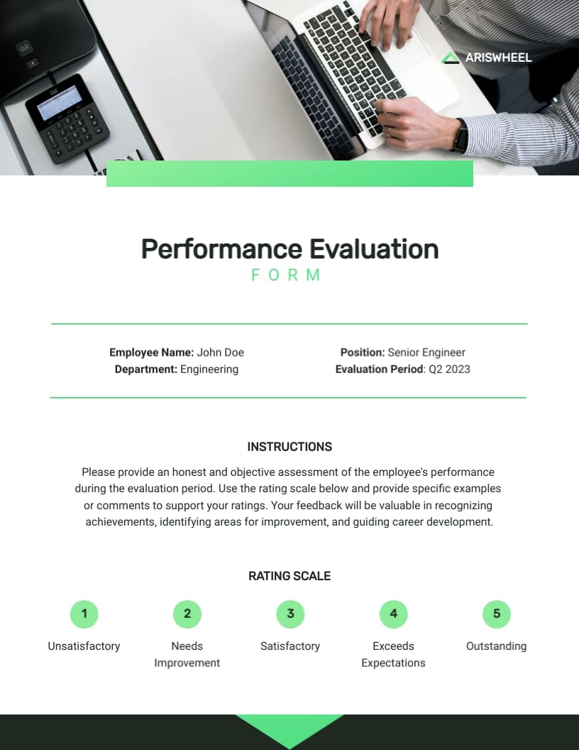Performance Evaluation Form Template