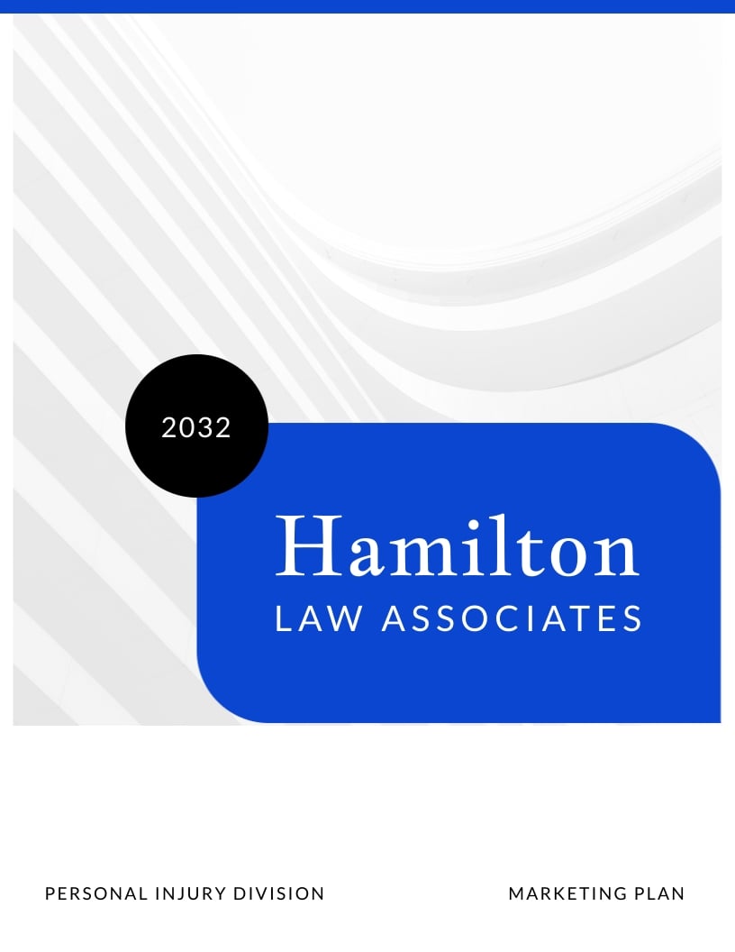 Personal Injury Law Firm Marketing Plan Template