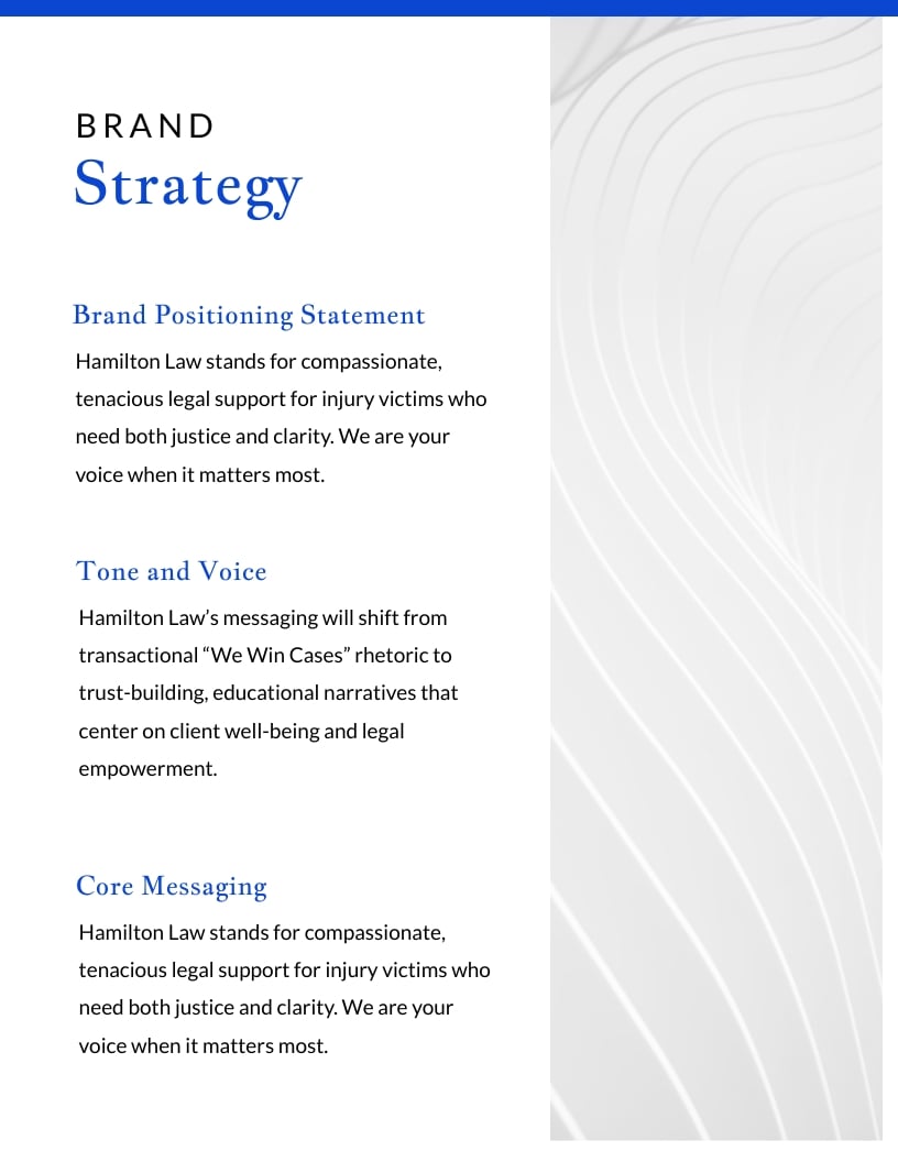 Personal Injury Law Firm Marketing Plan Template - Slide 6 Personal Injury Law Firm Marketing Plan Template - Slide 6