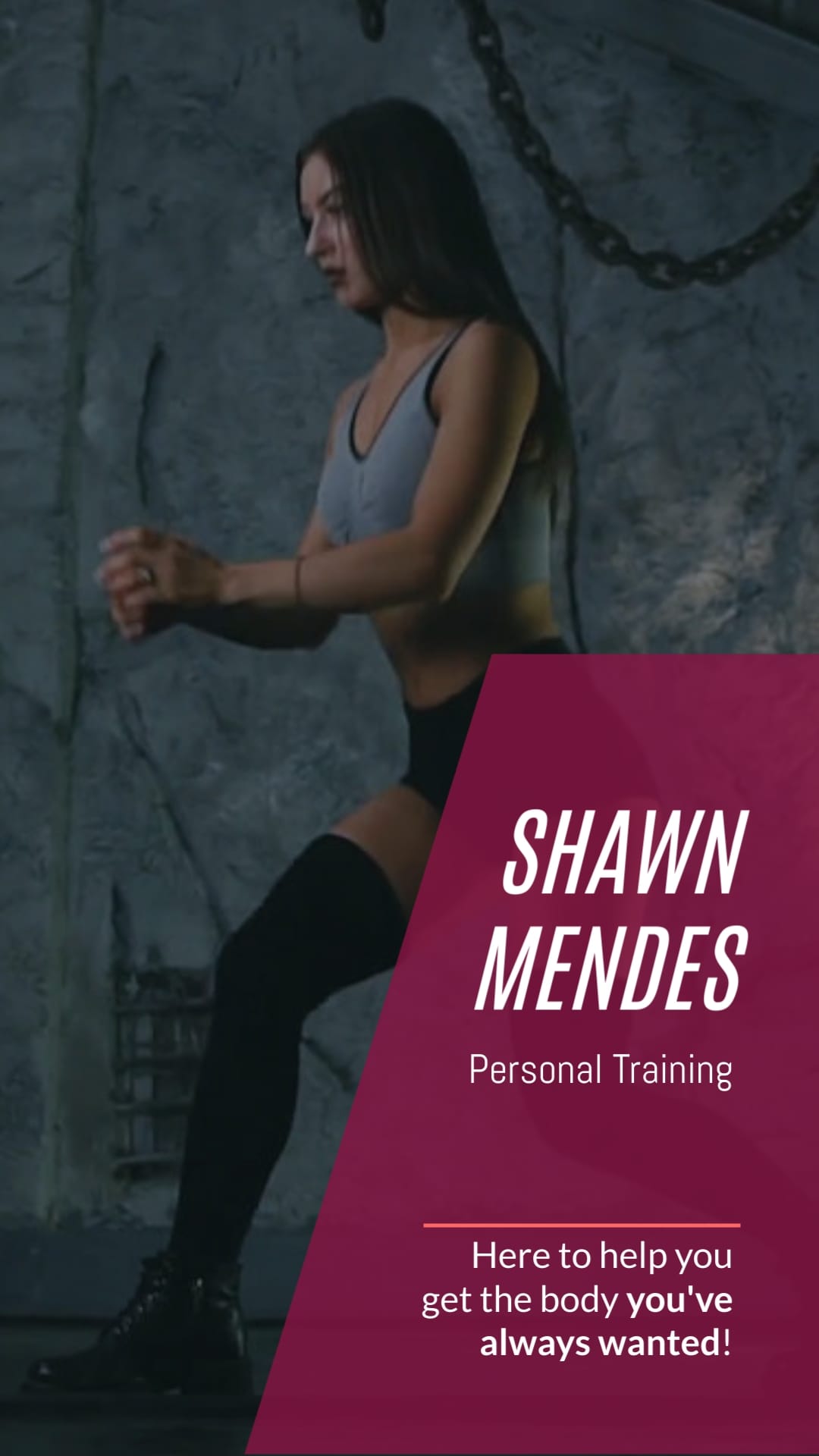 Personal Trainer Promo Ad Vertical Template