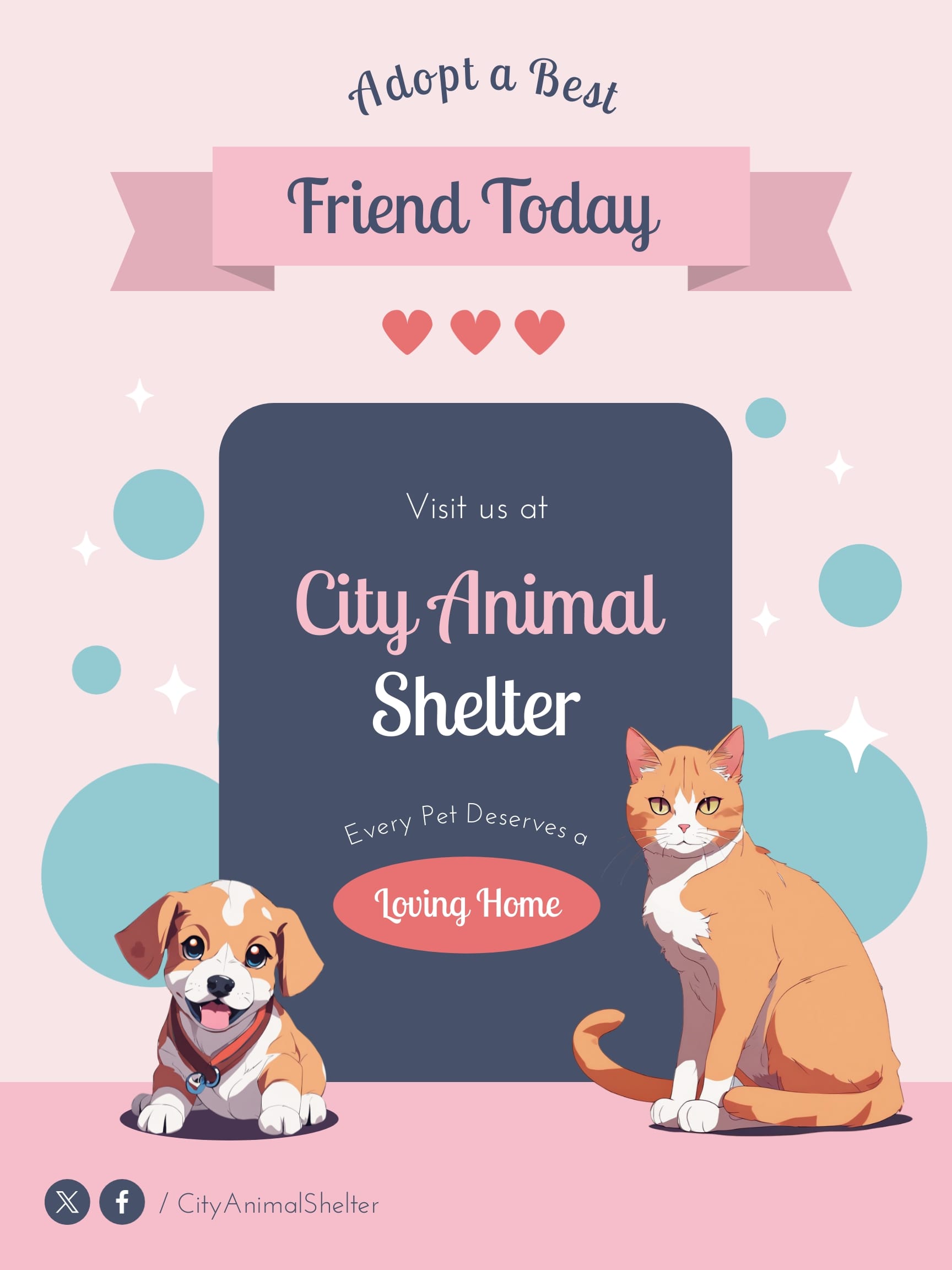 Pet Adoption Day Poster Template Pet Adoption Day Poster Template