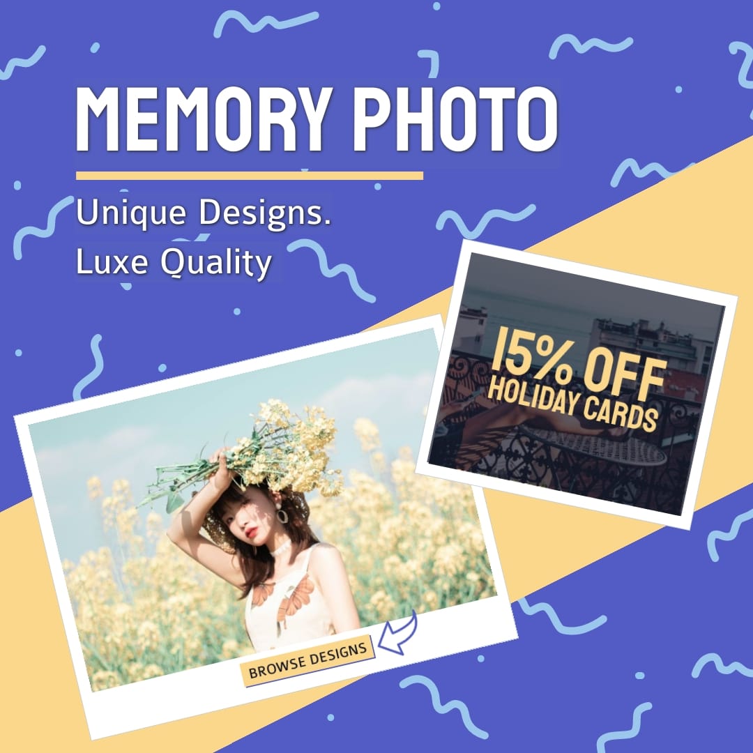 Photo Printing Bite-Sized Ad Square Template