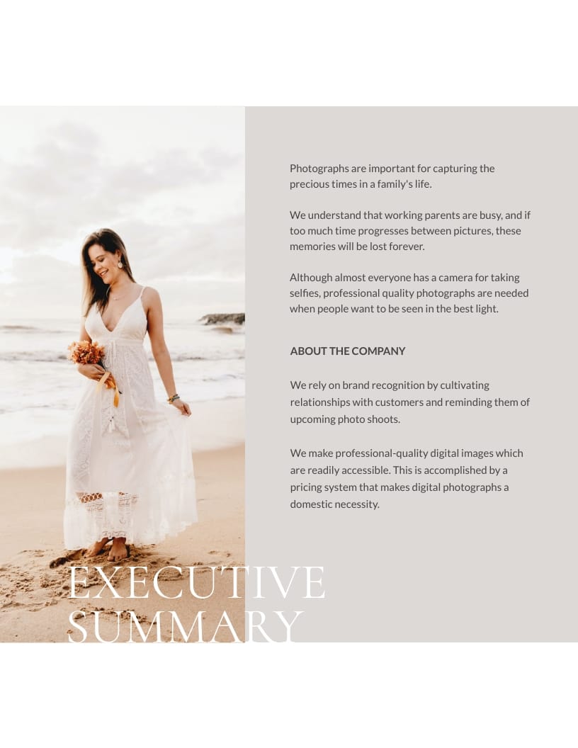 Photography Business Plan