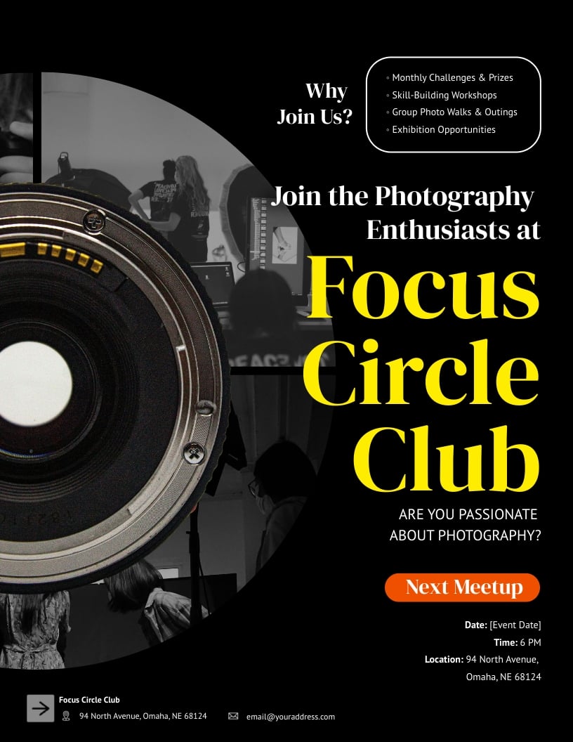 Photography Club Flyer Template