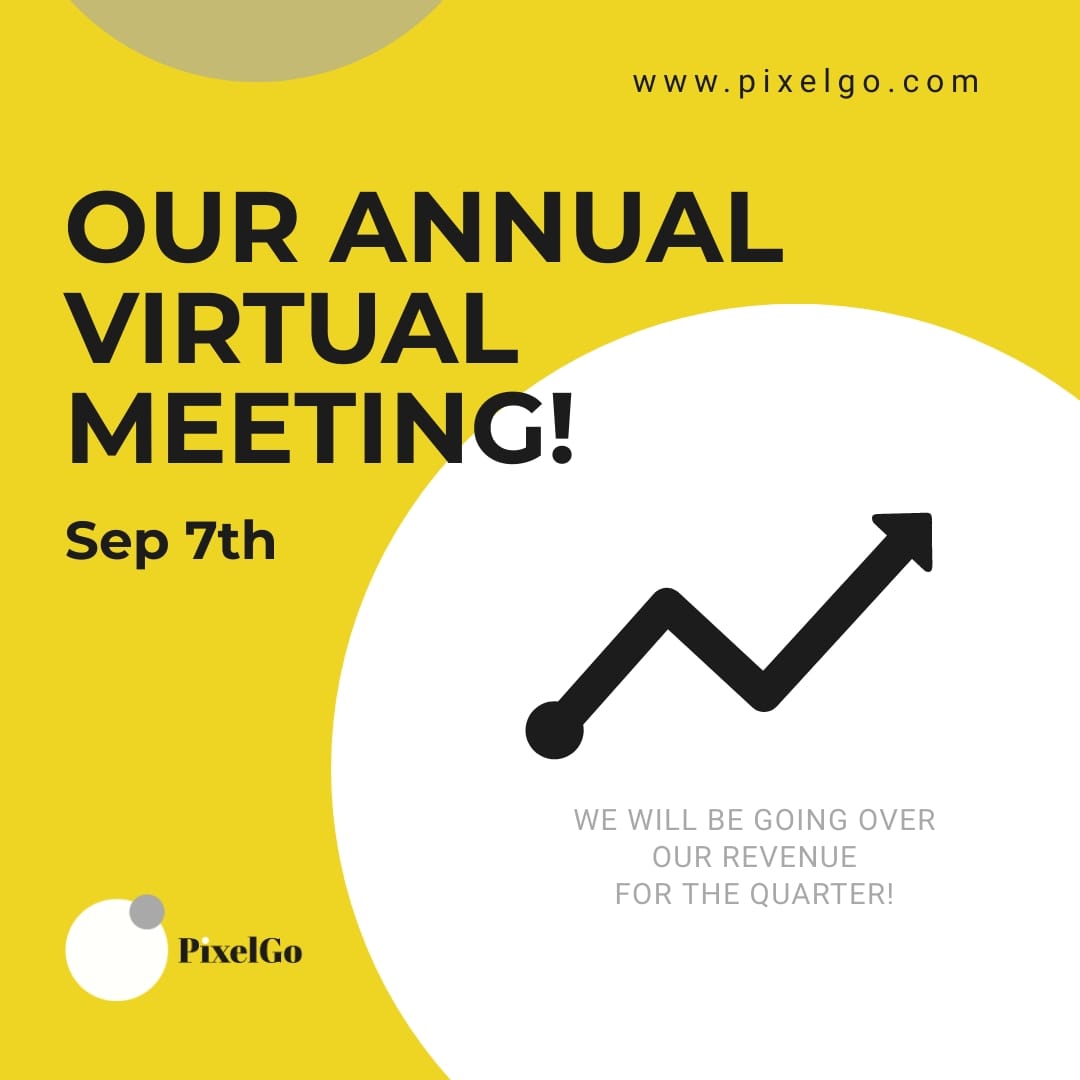 PixelGo Virtual Meeting Animated Square Template