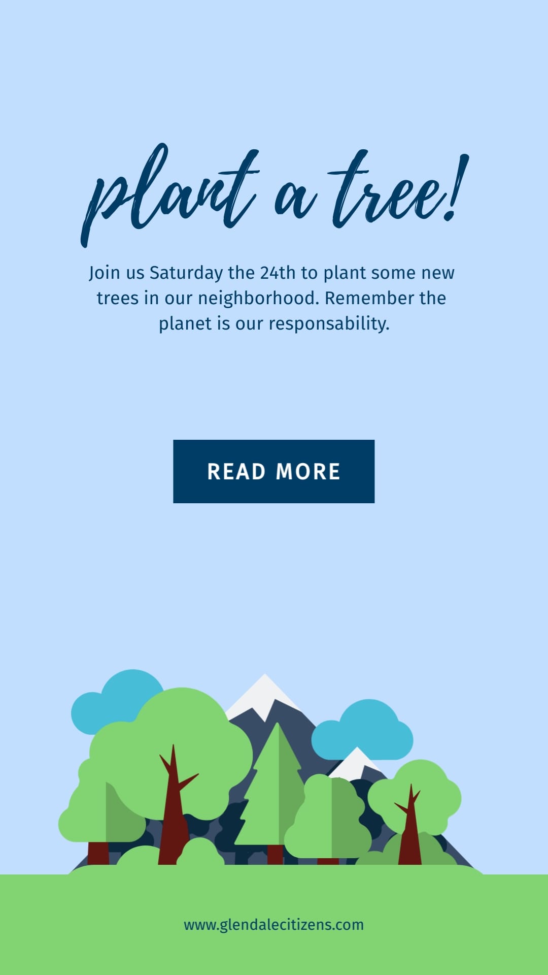 Plant a Tree Vertical Template