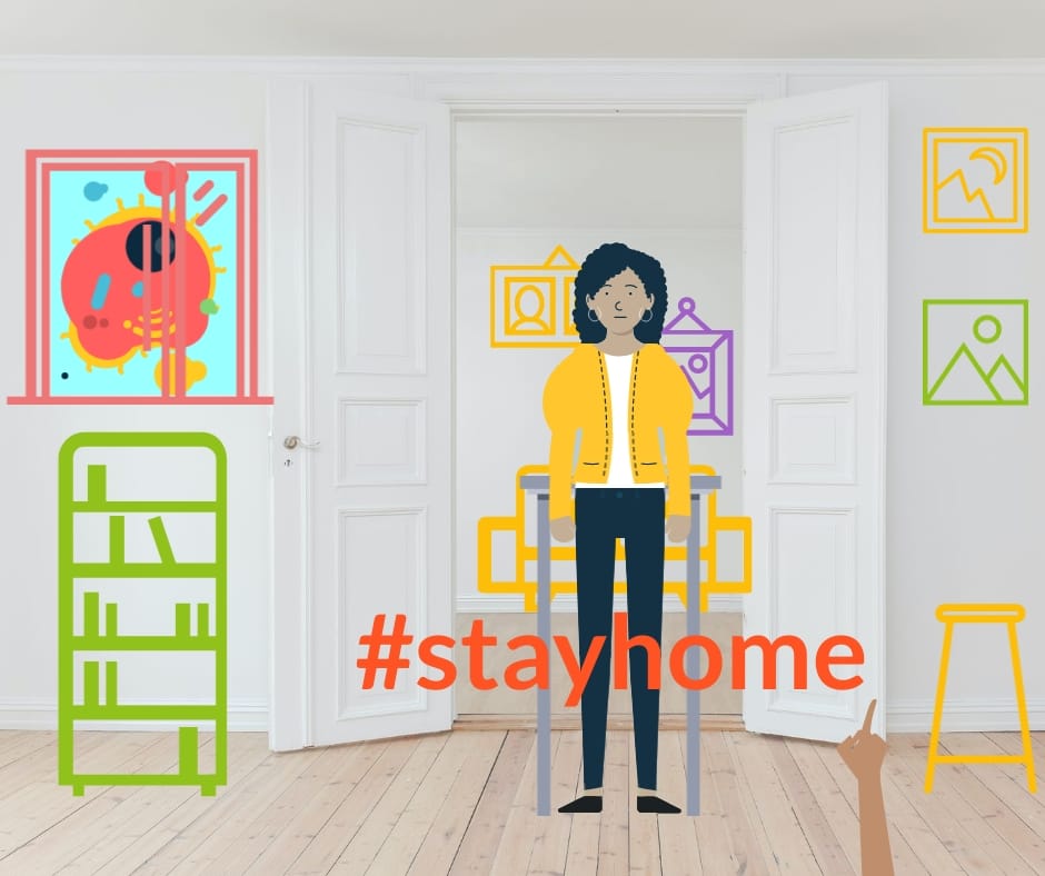Please Stay Home Coronavirus - Instagram Post Template