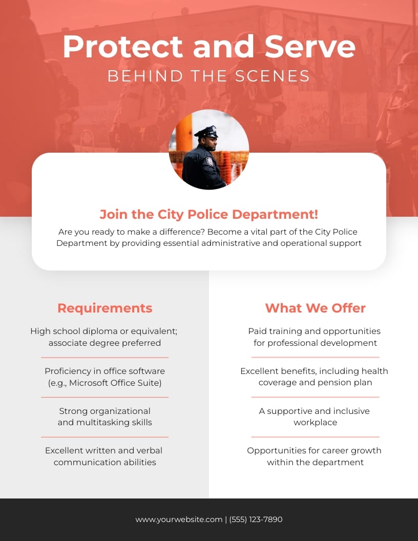 Police Hiring Flyer Template