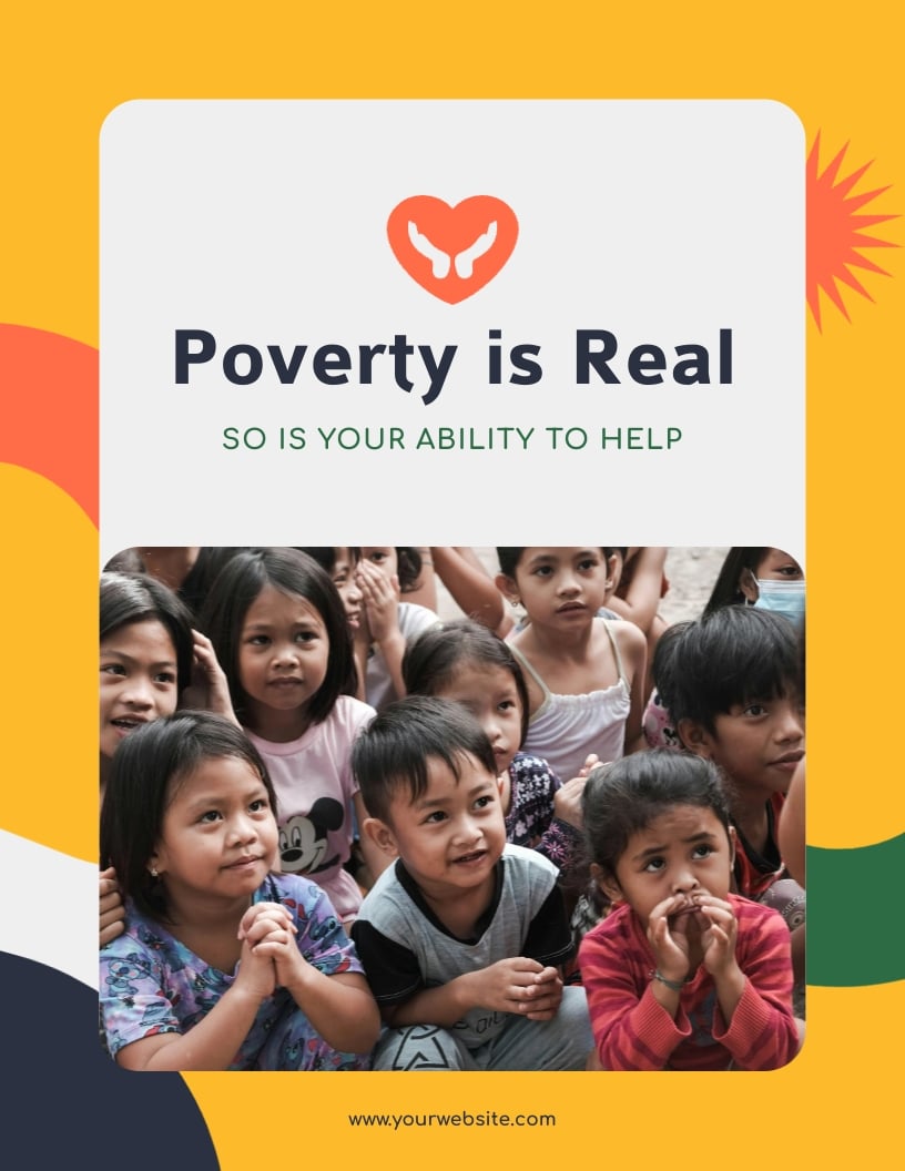 Poverty Awareness Poster Template