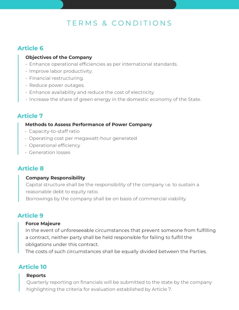 Power Company Performance Contract Template - Slide 3 Power Company Performance Contract Template - Slide 3