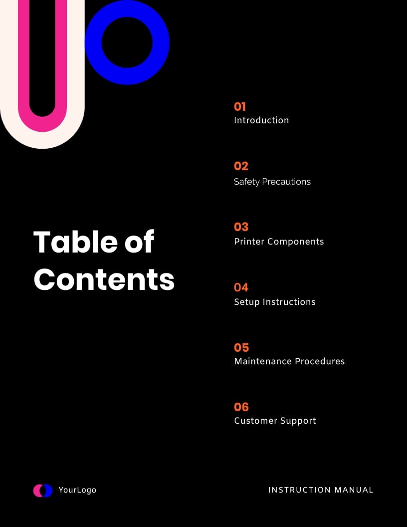 Printer Operation Instruction Manual Template - Slide 2 Printer Operation Instruction Manual Template - Slide 2