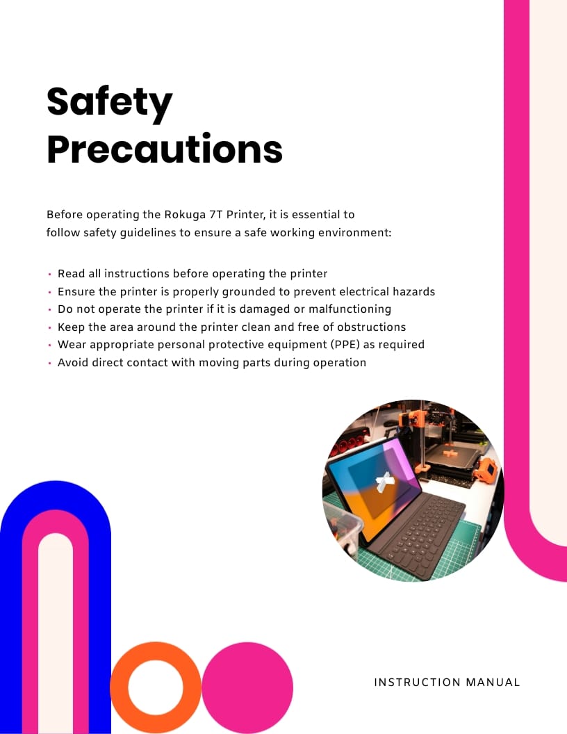 Printer Operation Instruction Manual Template - Slide 4 Printer Operation Instruction Manual Template - Slide 4