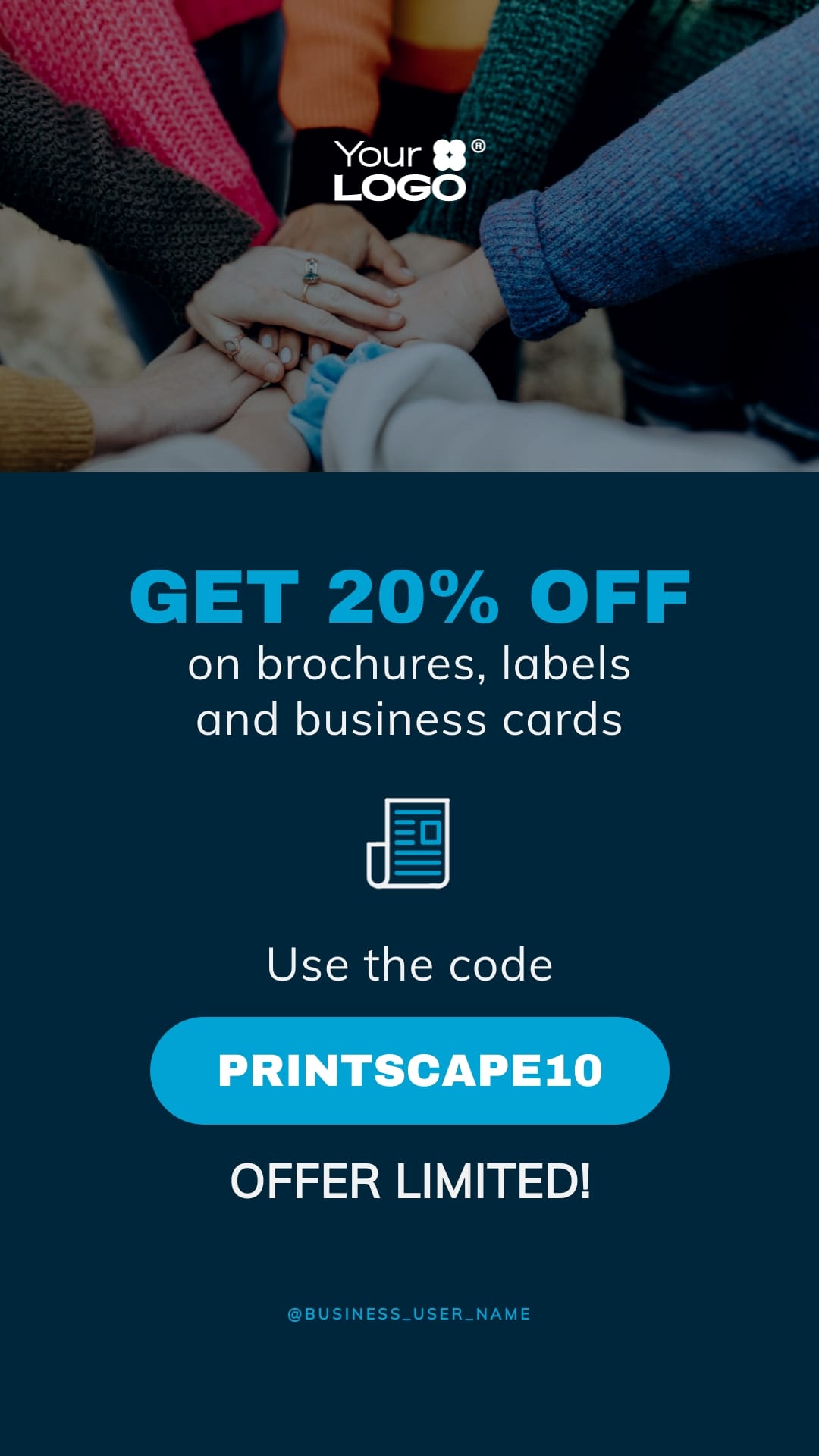 Printing Company Promo Facebook Story Consulting Template | Visme