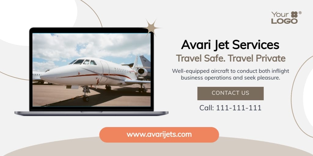 Private Jet Company Twitter Ad Template