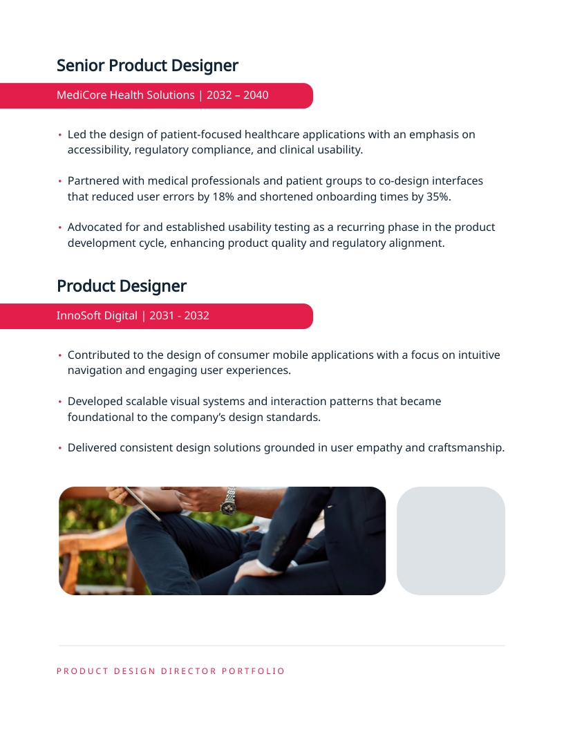 Product Design Director Portfolio Template - Slide 6 Product Design Director Portfolio Template - Slide 6
